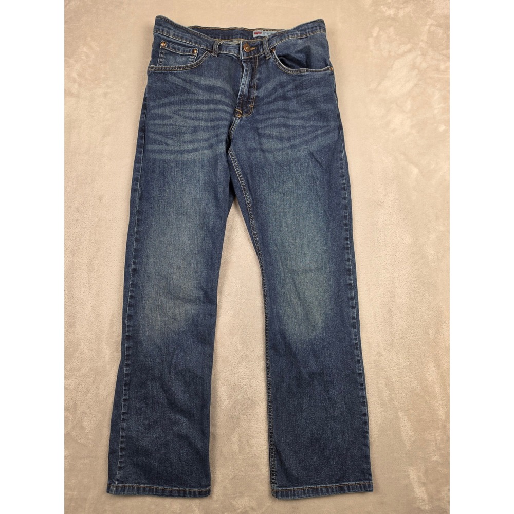 Wrangler Relaxed Bootcut Jeans Mens 32x31 Blue Denim Workwear Casual *Read
